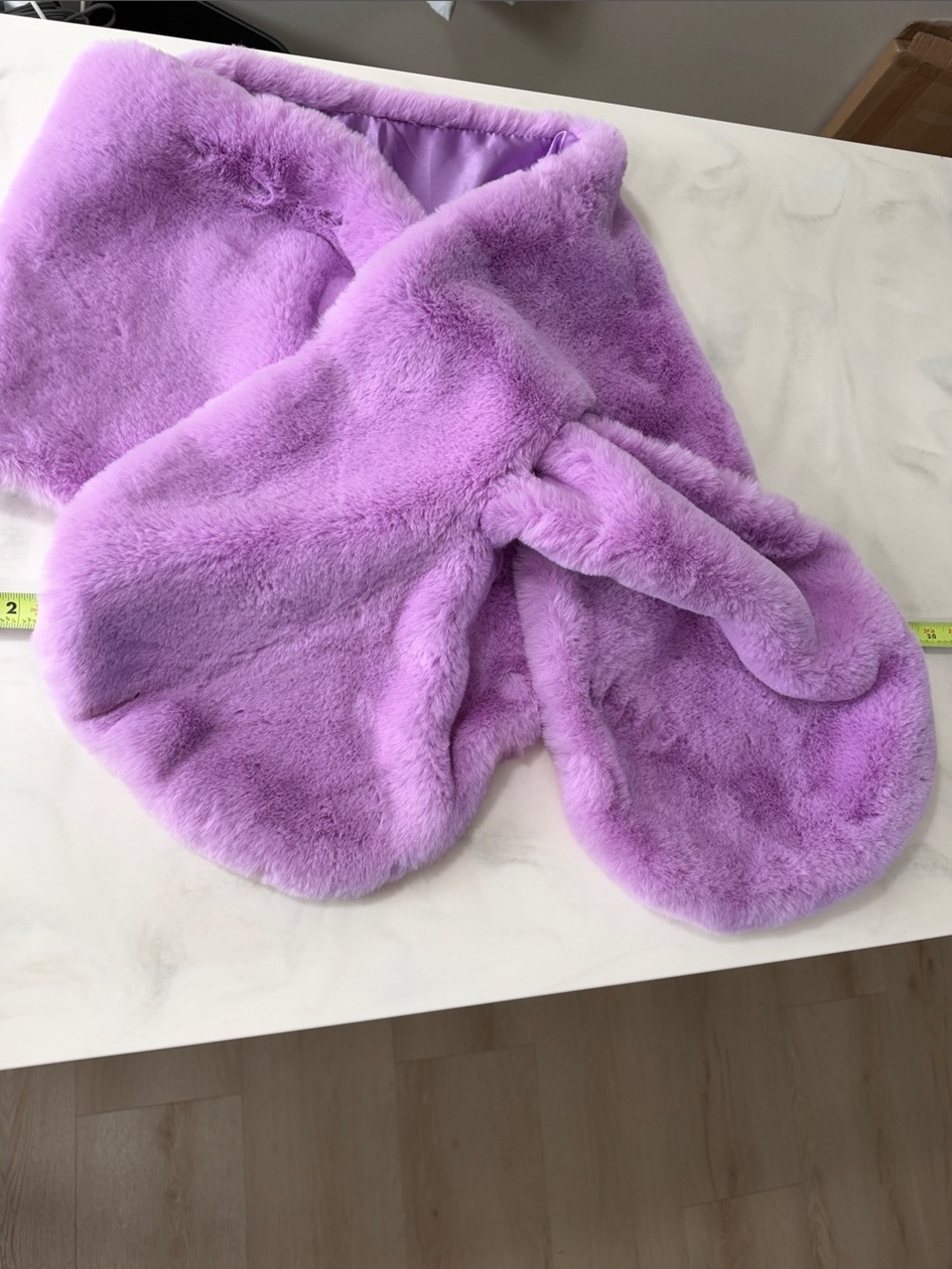 Plush Purple Women’s  faux fur Shawl/Wrap - Soft